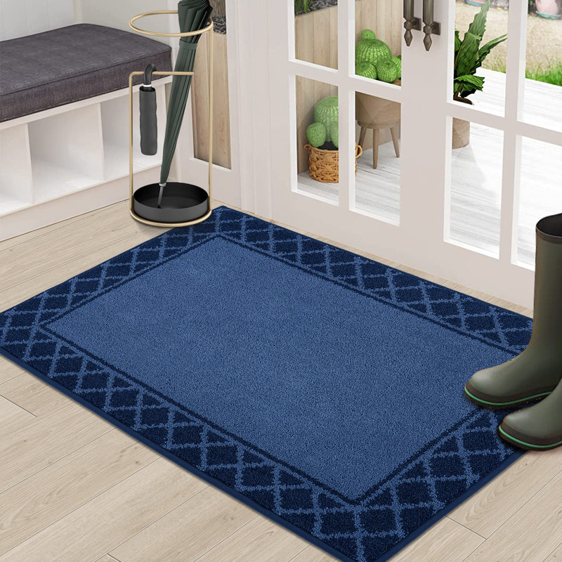 Non-Slip Indoor Doormat, Navy Blue, 61cm W x 91.4cm L