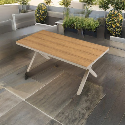 Table de salle à manger d'extérieur rectangulaire