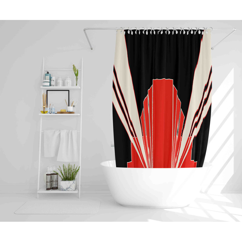 Flannery 2 Piece Polyester Shower Curtain Set, 168cm H x 168cm W