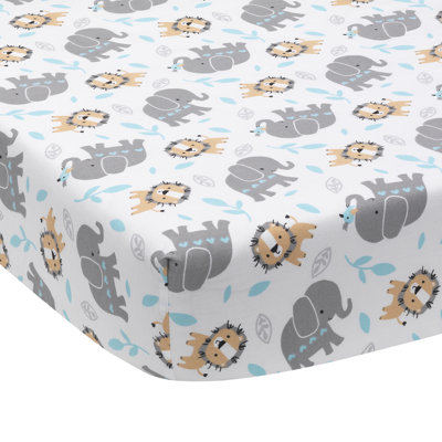 Drap-housse pour lit de bébé Jungle Fun