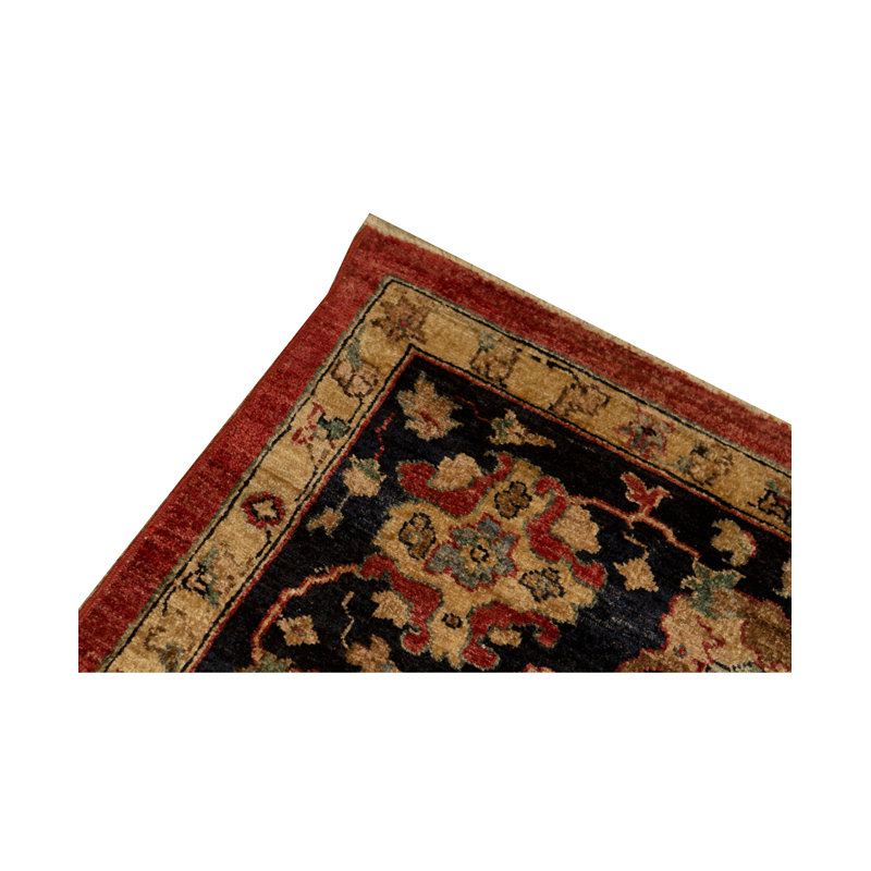 Hand-Knotted High-Quality Red/Black/Beige Area Rug