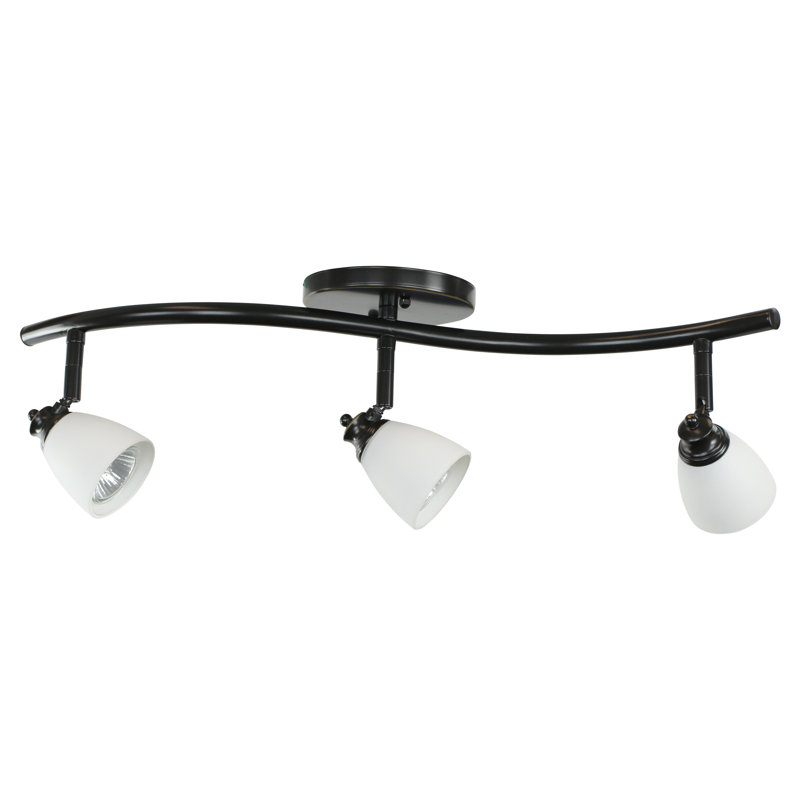 Ensemble de rail d'éclairage 3 lumières 22,5 po, Blanc