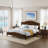 Adrian Adjustable Height Solid Wood Platform Bed-121583376