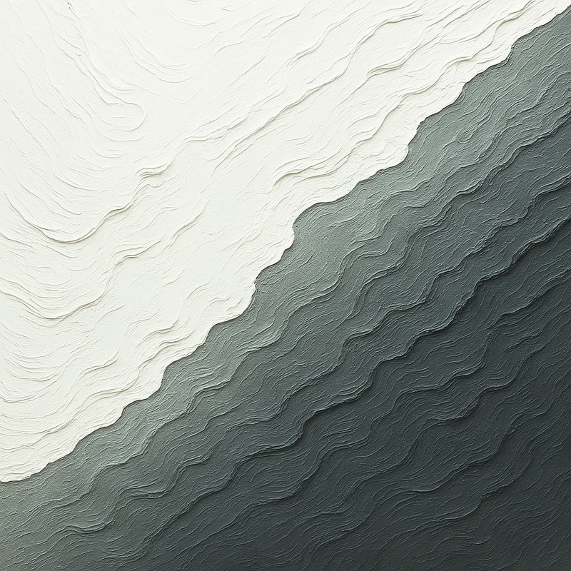 Monochrome Tides Textured Gradient Wrapped Canvas Print