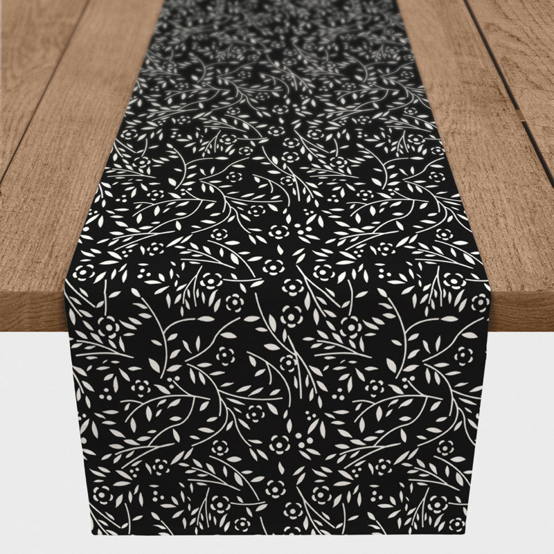 Chemin de table Danazia, P 16 po x L 90 po, Noir