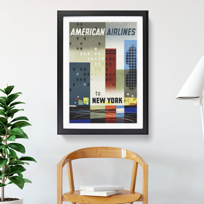 Vintage Travel New York - Picture Frame Graphic Art