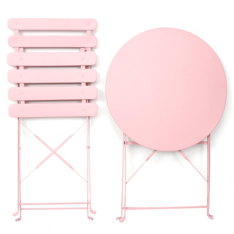 Ensemble de 3 chaises bistro pour terrasse et balcon