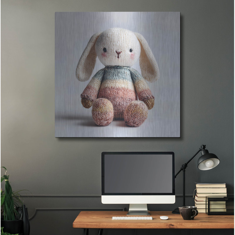  «Knicot Bunny» par Ann Klee, art mural en métal, 36 po x 36 po, H 36 po x l 36 po