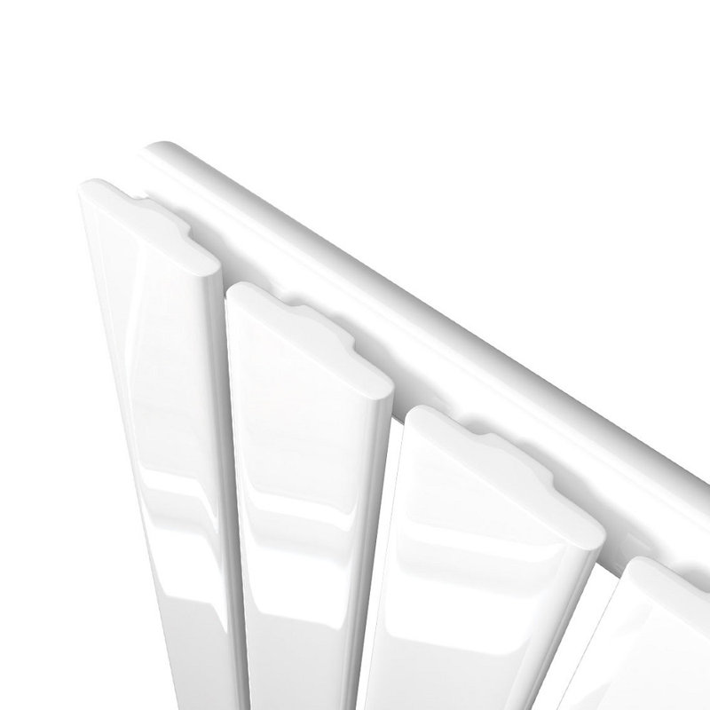 Shonnard Vertical Single Flat Panel Radiator, Gloss White, 160cm H x 40.8cm W