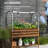 Metal Raised Garden Bed with Cover, Dark Brown Wood Effect-794493056