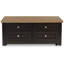 Table basse Zory, plateau relevable rectangulaire de 46 pouces, 4 tiroirs, brun