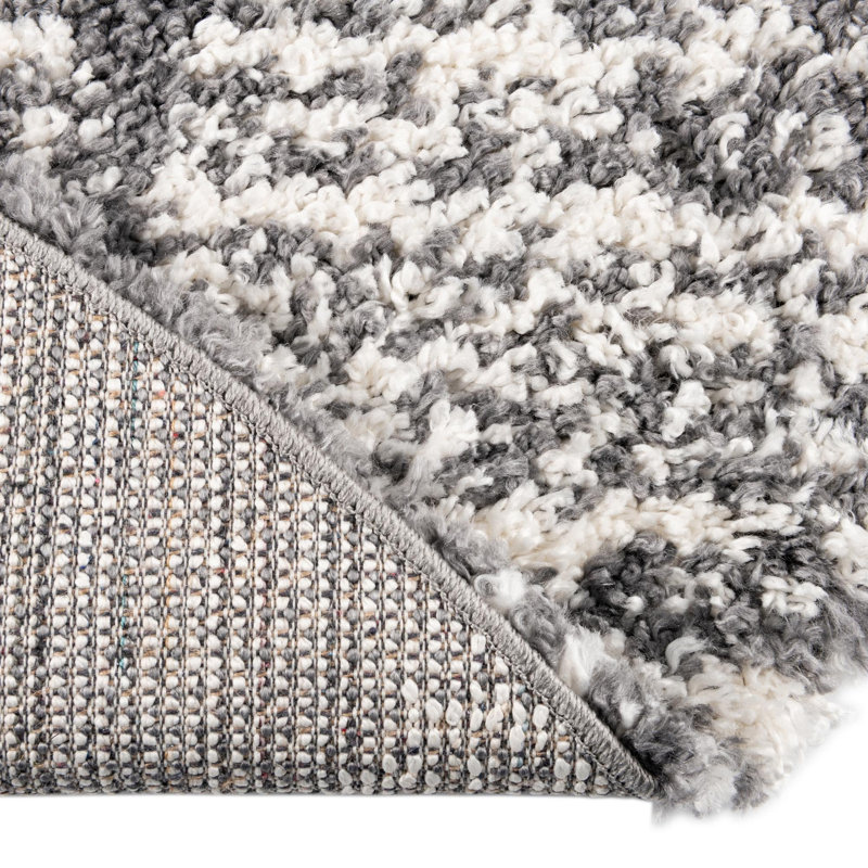 Serenity Shag Geometric Indoor Rug, Round 7'