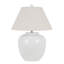 Lampe de table 26 "en céramique avec abat-jour en lin, ivoire avec craquelure