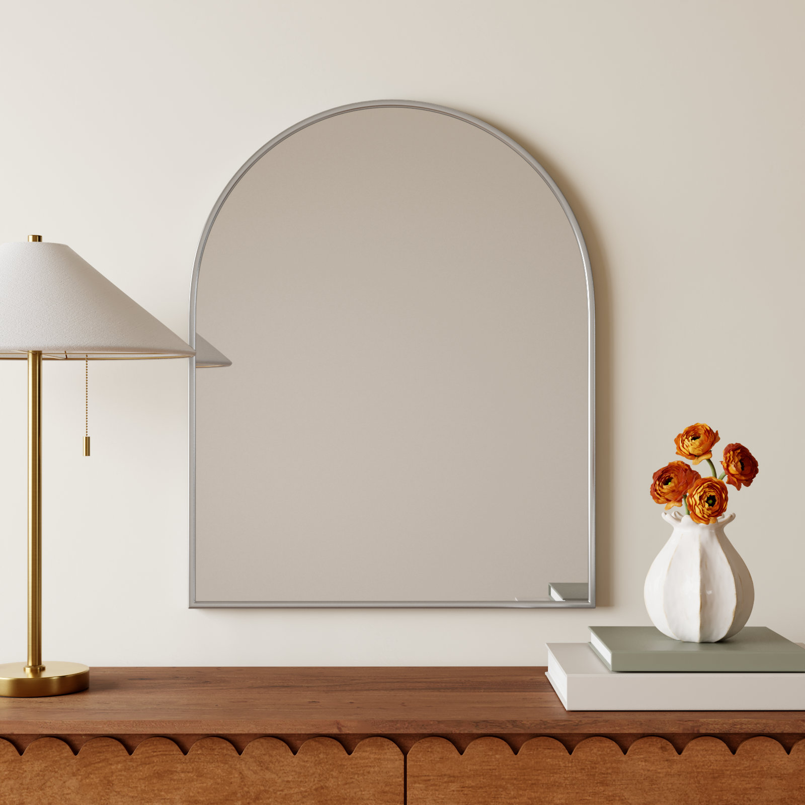 Sabine 36" Accent Mirror, Silver, 30" x 24"