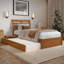 Lit plateforme en bois massif Lamareon avec pied de lit et lit gigogne-1852938156-1852938155