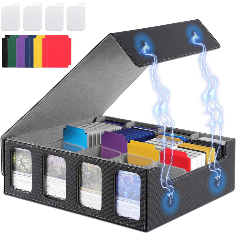 Card Deck Storage Box For Trading Cards 3000+MTG Deck Box With 1...