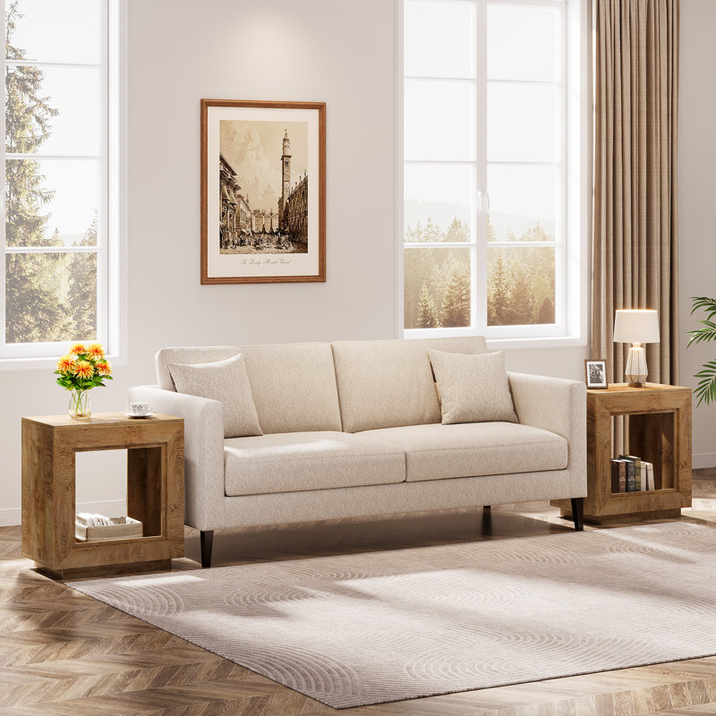 24" Farmhouse Square End Table, Natural