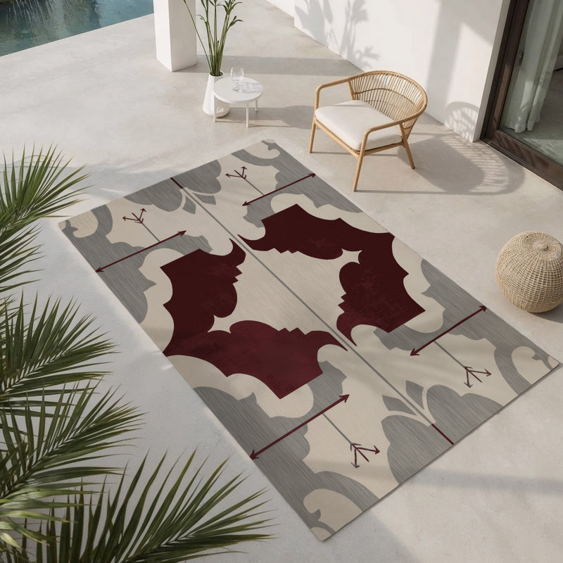 Tapis intérieur et extérieur Mosaic Flow, Rectangle 5 pi x 7 pi