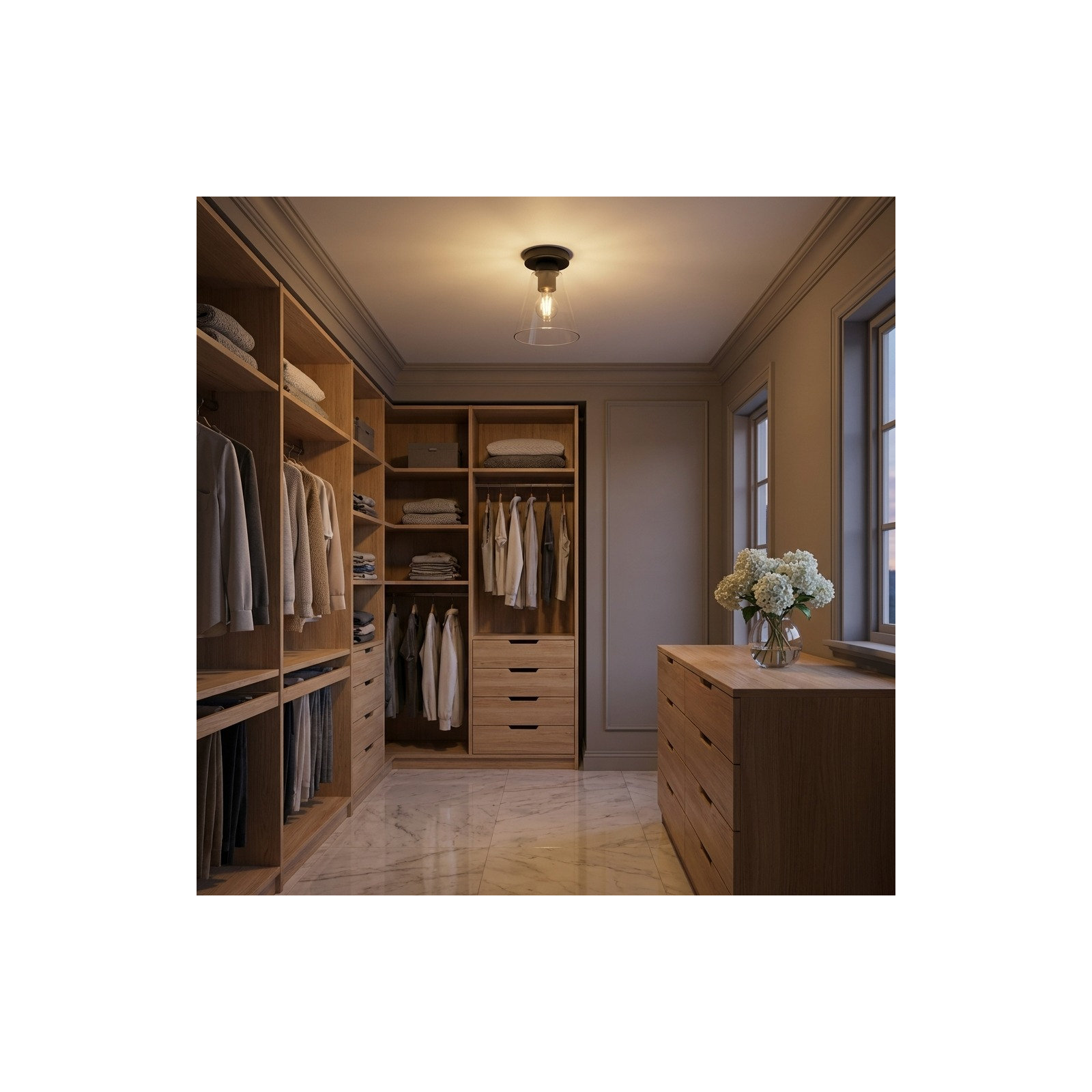 Senda One Light Flush Mount, Clear, Midnight Black