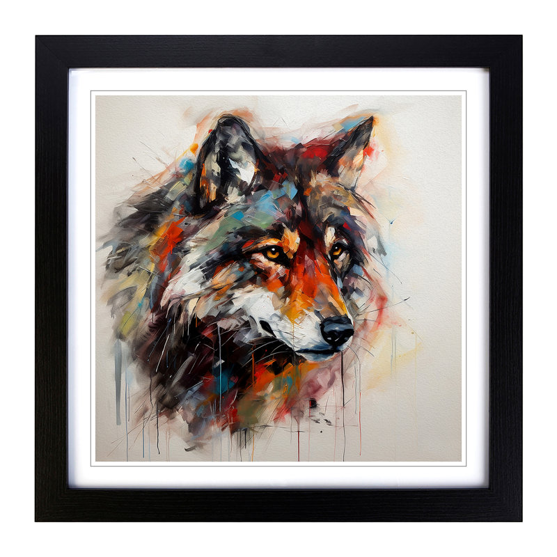 Single Picture Frame Print on Wood, Black Framed