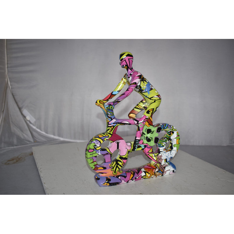 Statue graffiti Jonesboro Modern Art en résine, taille: 10 po x 4 po x H 15 po
