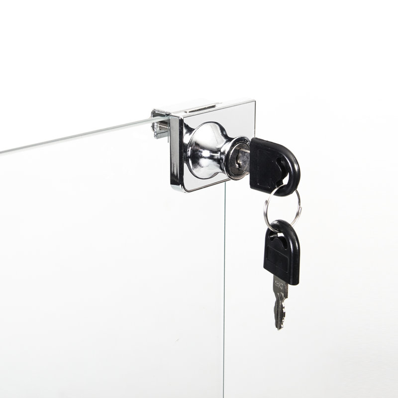 Étagère en verre noir avec deux portes et 3 tablettes - Étagère de rangement élégante fonctionnelle