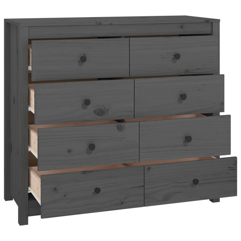 100cm Solid Wood Sideboard, Grey