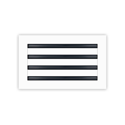 Buildmart - Couvercle de ventilation AC moderne 14 x 8 - Diffuseur à fente linéaire standard - Grille de registre / Taille: H 2 po x l 8 po x L 14 po