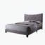  Grand lit Samos en tissu gris