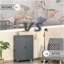 HOMCOM Industrial Steel Storage Cabinet Storage Organizer Grey-111805070