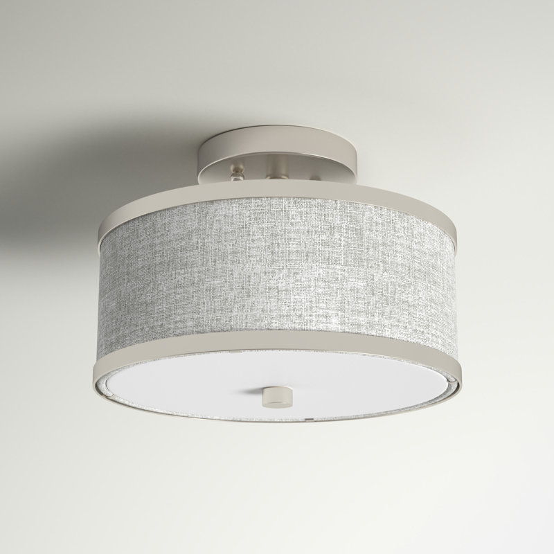 Plafonnier semi-encastré 3 lumières Berthine, H 8 po x l 11 po x P 11 po