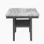 Ensemble de salle à manger 5 pièces 60 "en faux marbre gris - table rectangulaire avec 4 chaises, pouvant accueillir jusqu'à 6 personnes - Finition gris moderne-1317936926