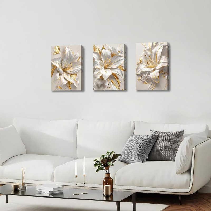 3 Piece No Frame Print on Canvas