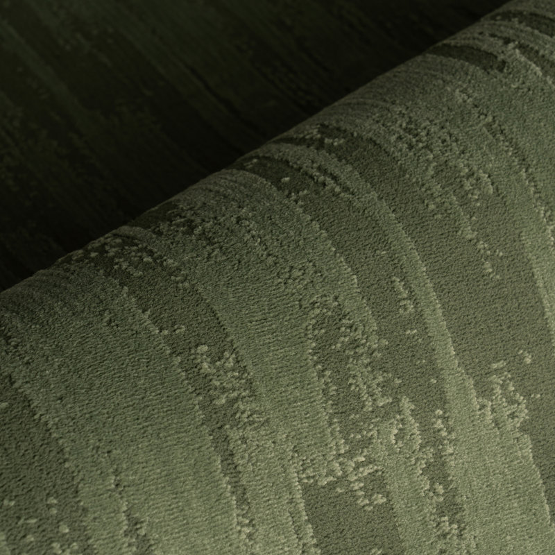 Zirella Mid-Century Geomeric Area Rug, Rectangle 8' x 10', Green