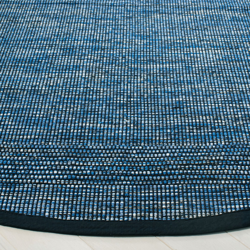 Montauk Hand Woven Cotton Rug, Round 6'