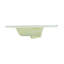 Lavabo de salle de bain rectangulaire blanc avec trop-plein