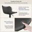 Barabo Swivel Upholstered Adjustable Height Counter Stool-640281126