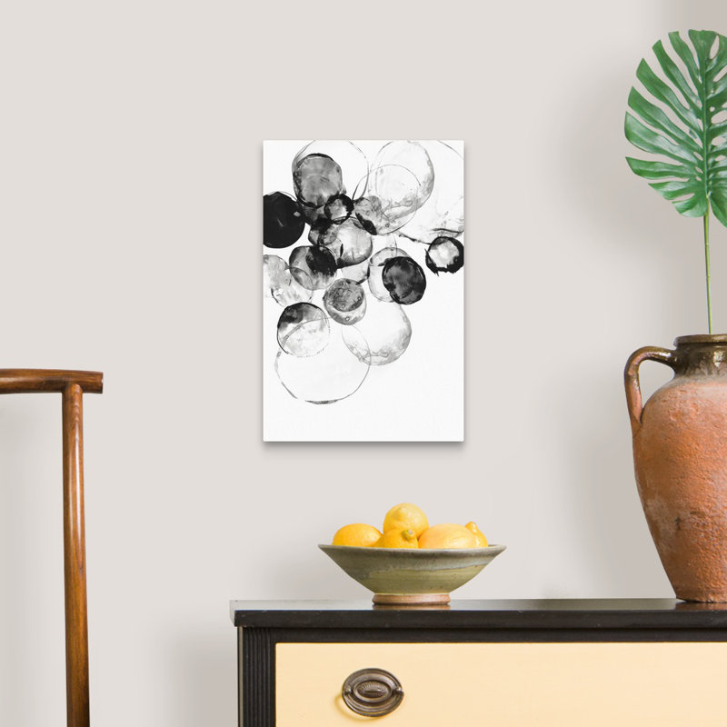 "Bagues noires I", reproduction d’art sur toile, Toile tendue, H 18 po x l 12 po x P 1,25 po