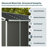 Palram - Canopia Rubicon 8 ft. W x 10 ft. D Weather-Resistant Polycarbonate Outdoor Storage Shed for Garden, Backyard & Tools-94128980