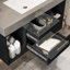 Meuble-lavabo flottant contemporain simple 39,4 po avec comptoir en faux marbre, lavabo en céramique et 2 tiroirs en bois massif multicouches-812986583-812986571-812986570
