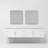Geneva 84" Wall-Mounted Double Bathroom Vanity Set with Mirror-515009992-461471886