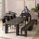 Transformer Table Extendable Dining Set - Table + Bench + 4 Chairs + Coffee Table(Panel Storage Unit) - 2 To 12 People - Smoked Hickory