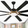 Synia 72" Dimmable Ceiling Fan with LED Light and Remote, 6-speed Reversible Fan