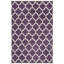 Tapis mauve / ivoire en laine Carolene-574831180