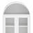 Arched Glass Display Cabinet With Led Lighting