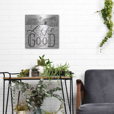 «Life is Good» par Deb Strain, art mural en métal