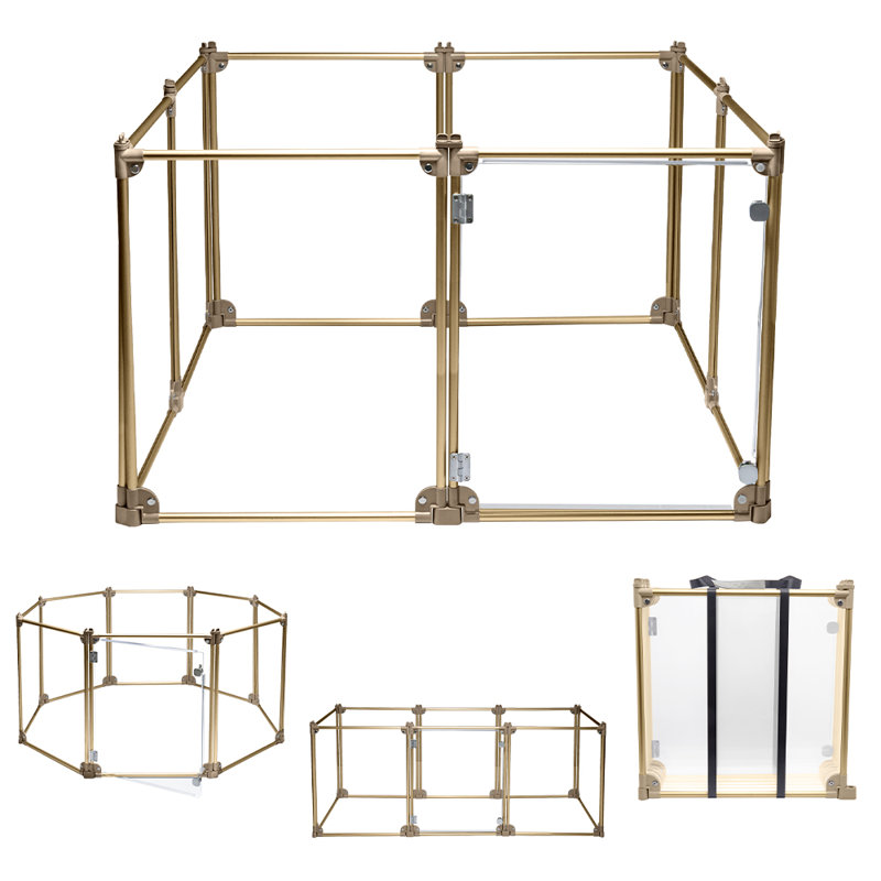25.6'' H 8 Panel Metal Exercise Pen With Door