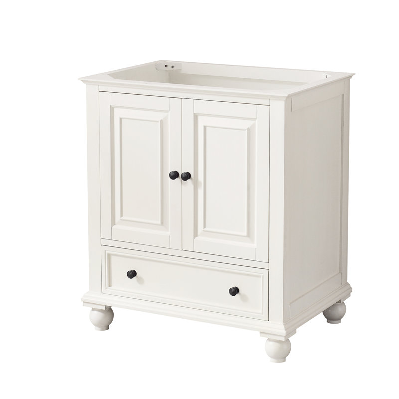 Base de meuble-lavabo simple 30 po Magruder, Blanc véritable