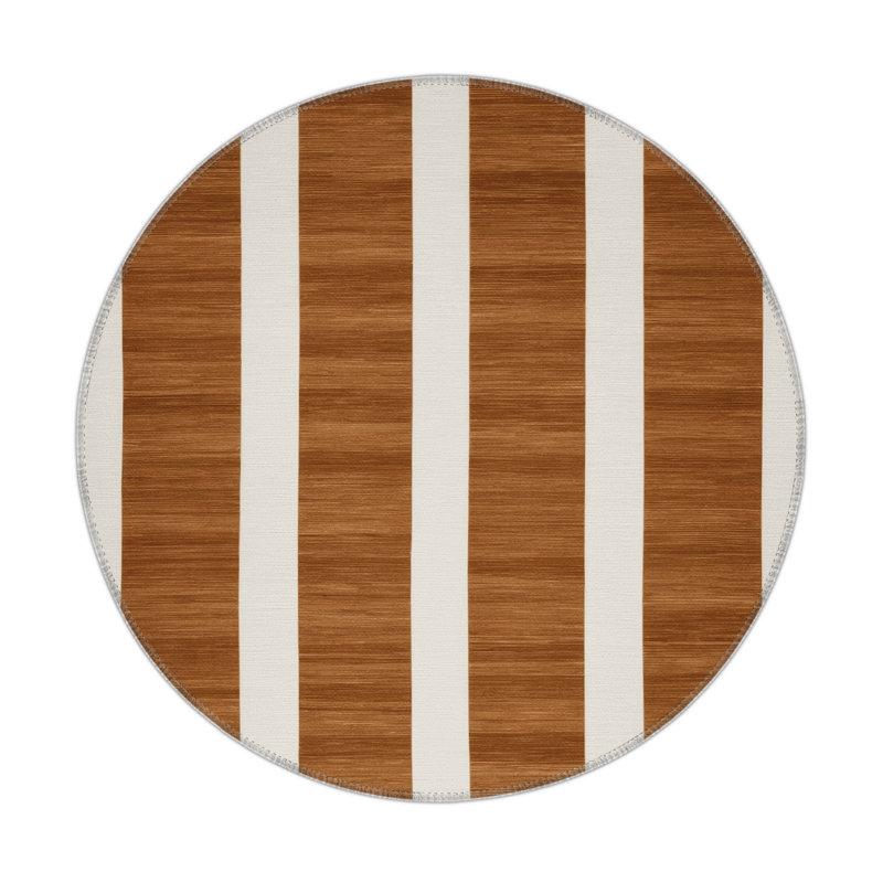 Tapis intérieur / extérieur gris HorizontalStripes, Rectangulaire 3 pi x 5 pi