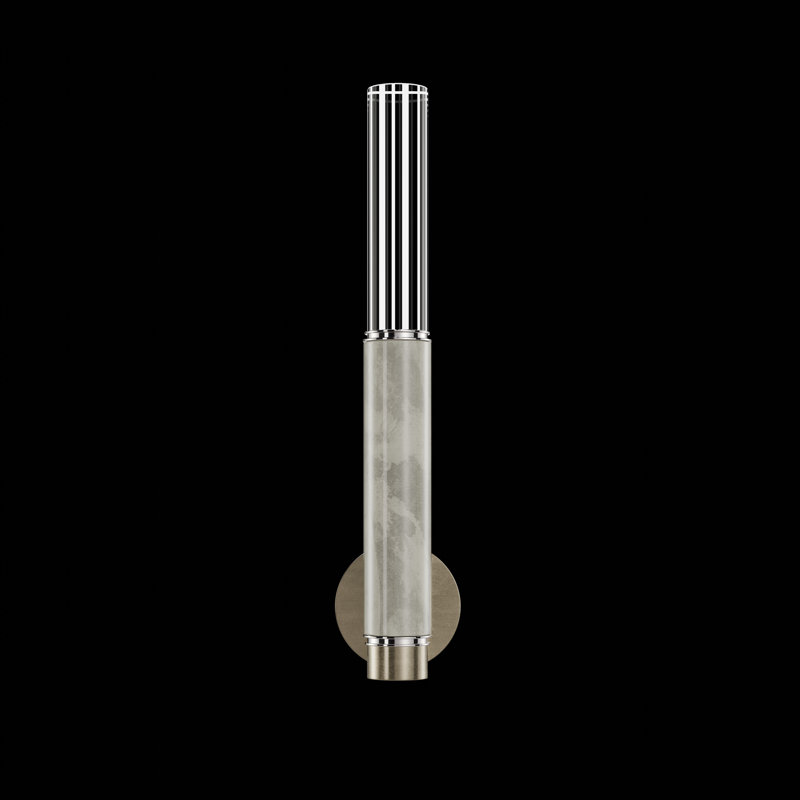 LED Wallchiere, Soft Gold Leaf/Nickel/Smoke